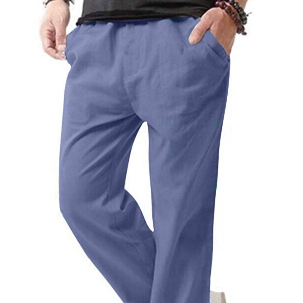 Hoerev Men's Casual Beach Summer Pants. Linen Blend. Size XL. NWOT.